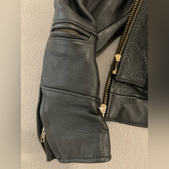 Motorcyclist Fox Creek Leather Bomber Jacket - Picture 15 of 17